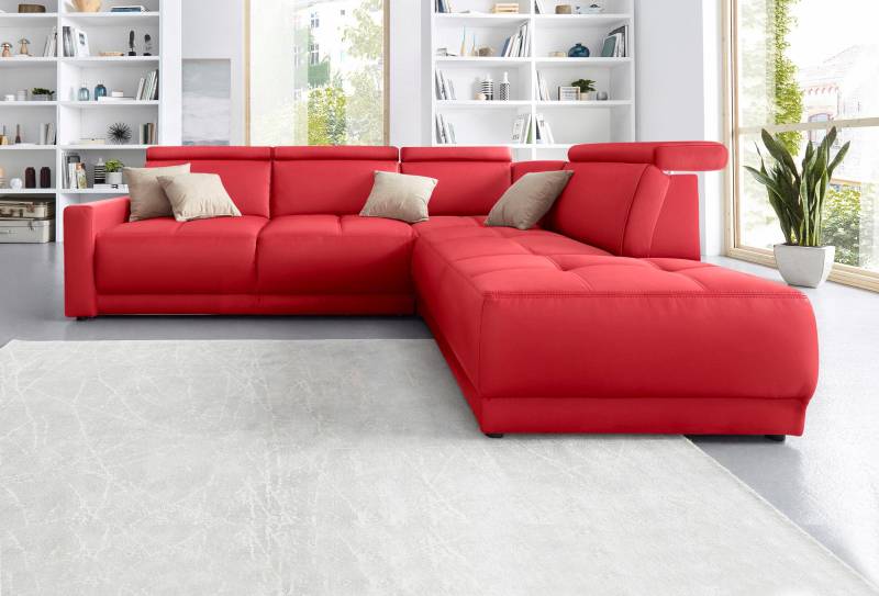 DOMO collection Ecksofa »Ava L-Form«, mit Ottomane, Federkern wahlweise mit Kopfteilverstellungen von DOMO collection