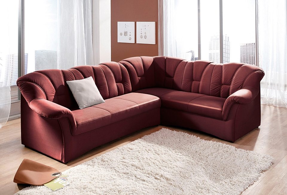 DOMO collection Ecksofa »Papenburg B/T/H: 242/190/84 cm L-Form«, wahlweise mit Bettfunktion, Langer Schenkel links oder rechts von DOMO collection