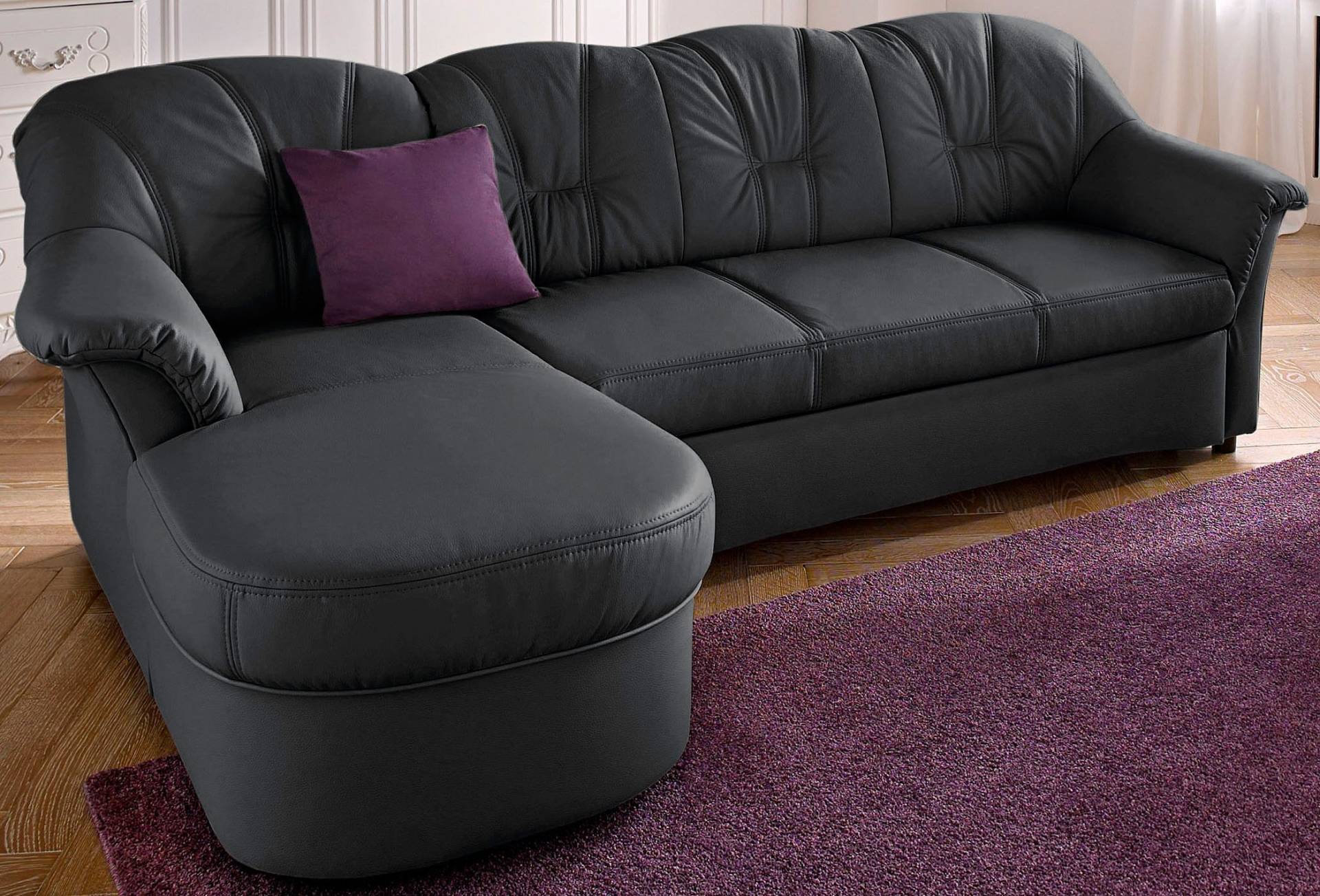 DOMO collection Ecksofa »Flores Schlafsofa, B/T/H: 233/142/86 cm, L-Form«, wahlweise mit Bettfunktion, wahlweise mit Federkern, auch in Leder von DOMO collection