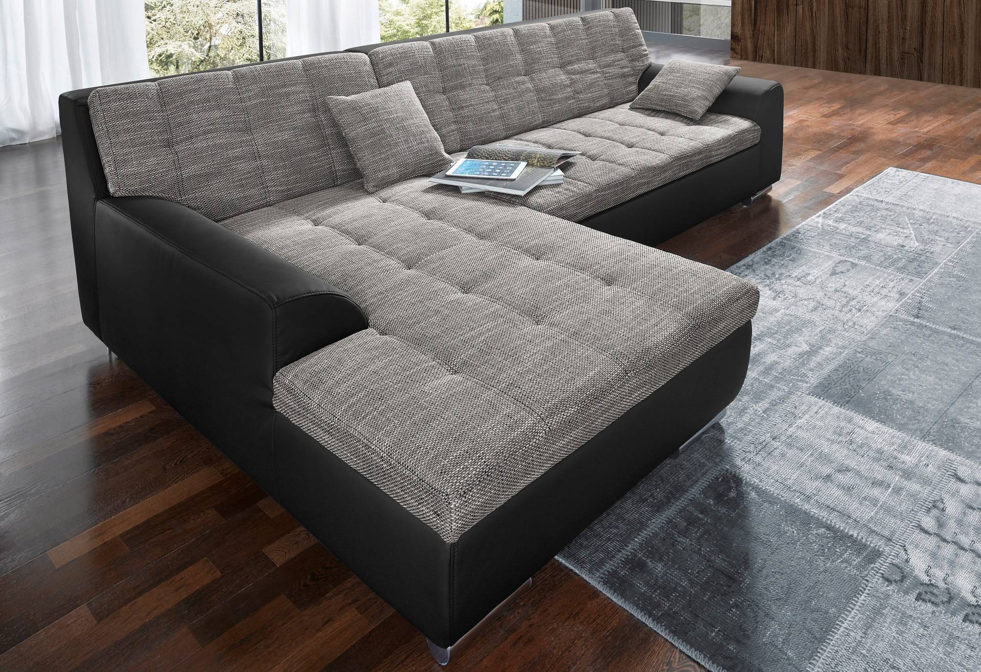 DOMO collection Ecksofa Treviso, wahlweise mit Bettfunktion, incl. Zierkissen von DOMO collection