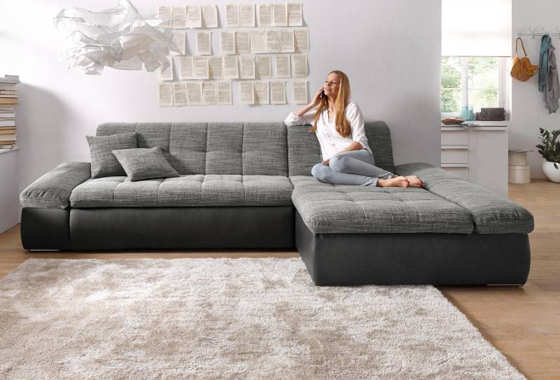 DOMO collection Ecksofa »Moric B/T/H 300/172/80 cm, auch in Cord, L-Form«, XXL-Format, wahlweise auch mit Bettfunktion und Armverstellung von DOMO collection