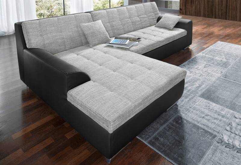 DOMO collection Ecksofa Treviso, wahlweise mit Bettfunktion, incl. Zierkissen von DOMO collection