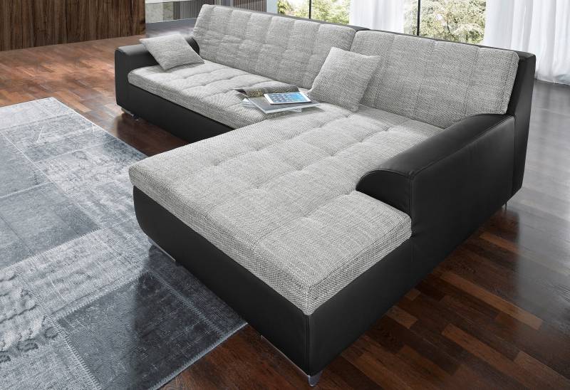 DOMO collection Ecksofa Treviso, wahlweise mit Bettfunktion, incl. Zierkissen von DOMO collection