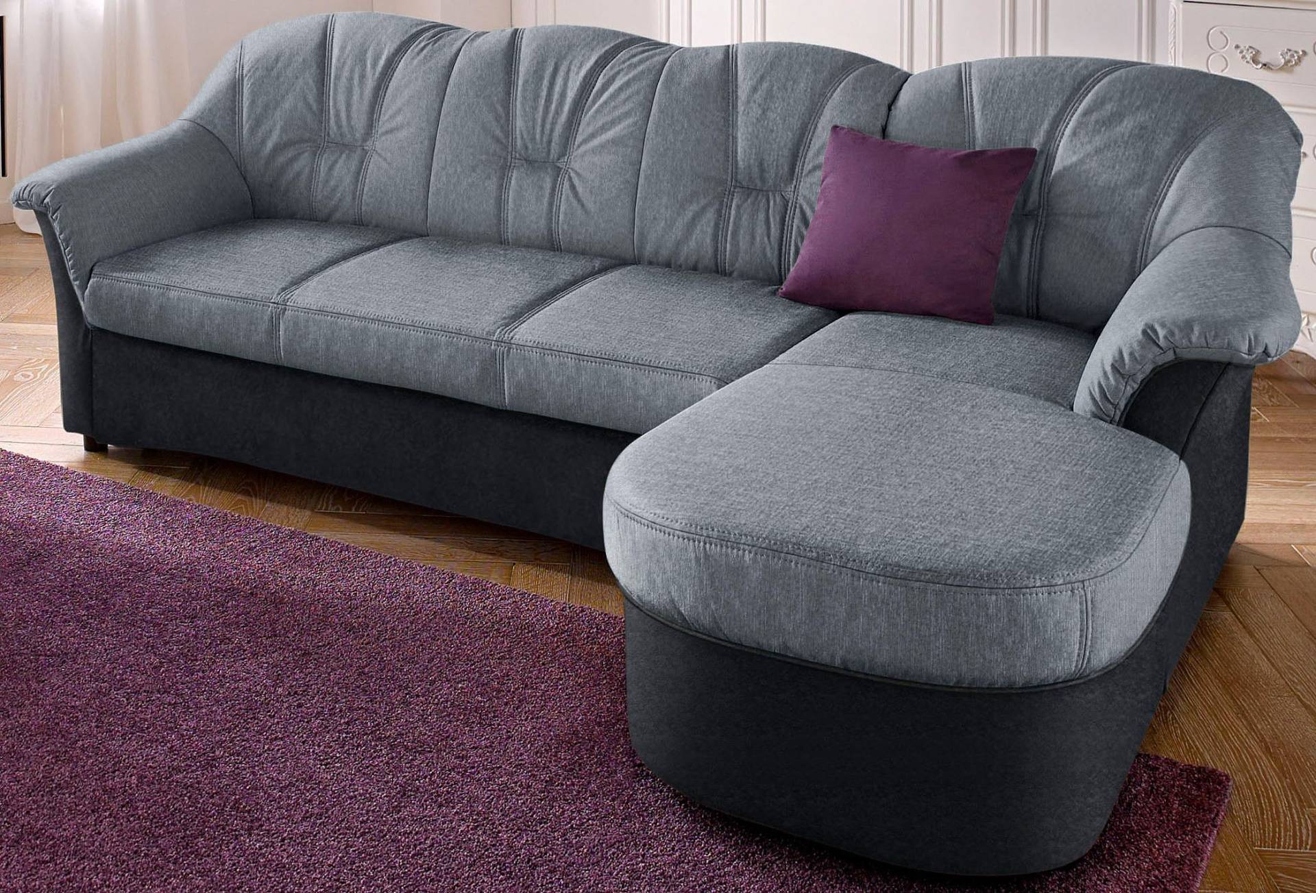 DOMO collection Ecksofa »Flores Schlafsofa, B/T/H: 233/142/86 cm, L-Form«, wahlweise mit Bettfunktion, wahlweise mit Federkern, auch in Leder DOMO collection Ecksofa »Flores Schlafsofa, B/T/H: 233/142/86 cm, L-Form«, wahlweise mit Bettfunktion, wahlweise mit Federkern, auch in Leder von DOMO collection