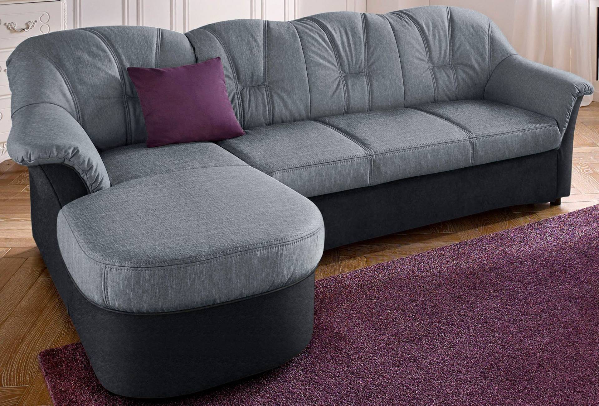 DOMO collection Ecksofa »Flores Schlafsofa, B/T/H: 233/142/86 cm, L-Form«, wahlweise mit Bettfunktion, wahlweise mit Federkern, auch in Leder DOMO collection Ecksofa »Flores Schlafsofa, B/T/H: 233/142/86 cm, L-Form«, wahlweise mit Bettfunktion, wahlweise mit Federkern, auch in Leder von DOMO collection