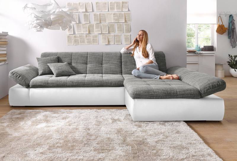 DOMO collection Ecksofa »Moric B/T/H 300/172/80 cm, auch in Cord, L-Form«, XXL-Format, wahlweise auch mit Bettfunktion und Armverstellung von DOMO collection