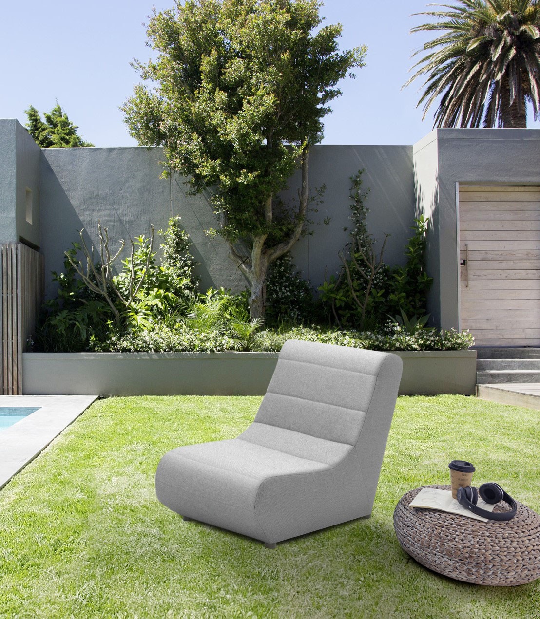 DOMO collection Sofaelement »Soleil, pflegeleichter und wetterfester Bezug«, Outdoor, besonderes Design und Formgebung, individuell erweiterbar von DOMO collection