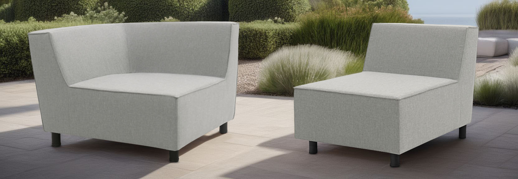 DOMO collection Sofaelement »Sonna, individuell zusammenstellbar«, Einzelelemente für Terrasse, Garten und Balkon, speziell für Outdoor von DOMO collection