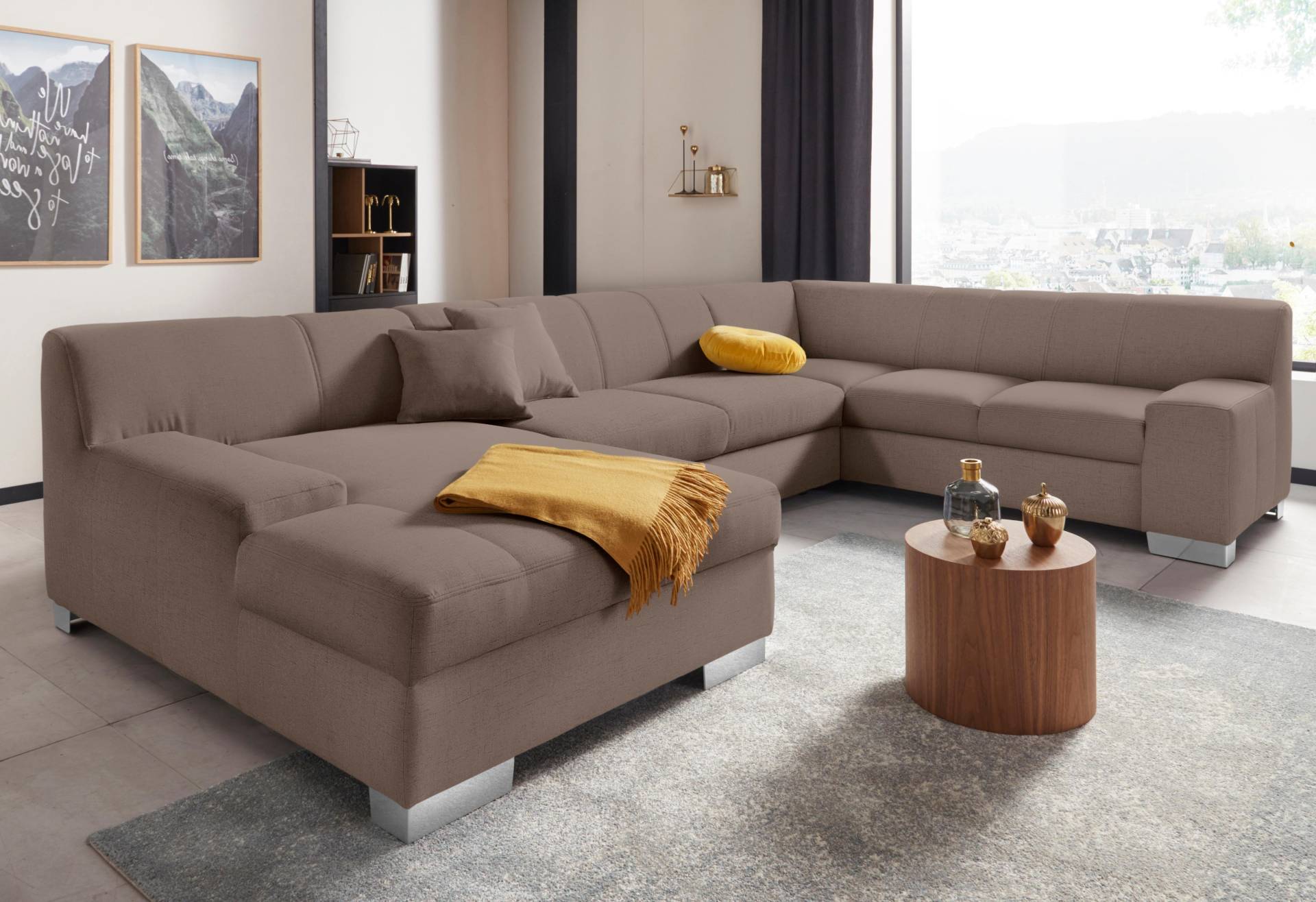 DOMO collection Wohnlandschaft »Bero U-Form«, wahlweise mit Bettfunktion von DOMO collection