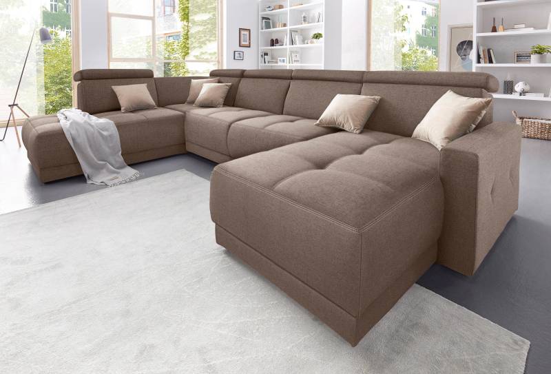 DOMO collection Wohnlandschaft »Ava U-Form«, mit Federkern, wahlweise mit Kopfteilverstellungen von DOMO collection