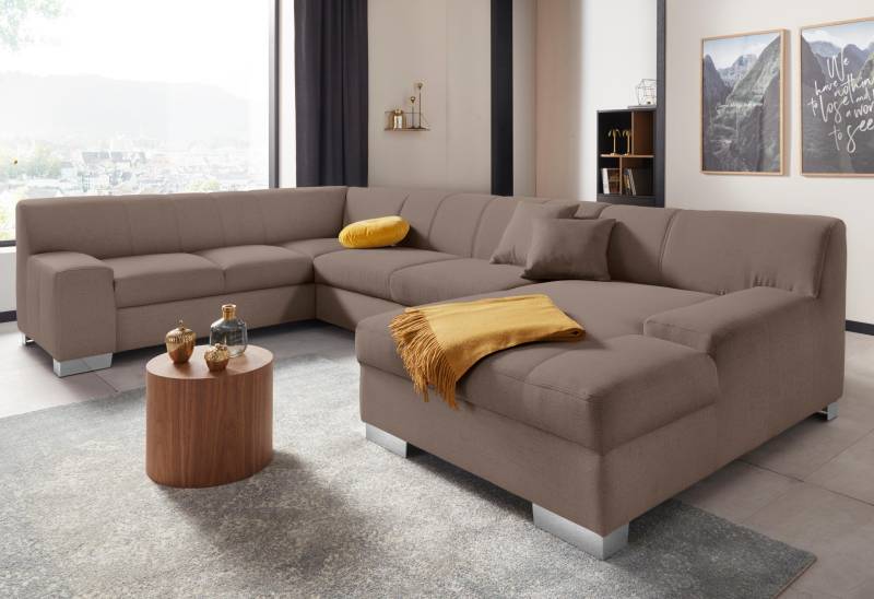 DOMO collection Wohnlandschaft »Bero U-Form«, wahlweise mit Bettfunktion von DOMO collection