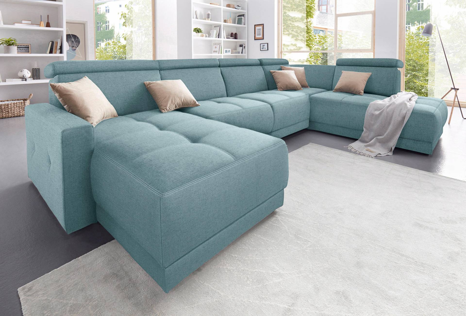 DOMO collection Wohnlandschaft »Ava U-Form«, mit Federkern, wahlweise mit Kopfteilverstellungen DOMO collection Wohnlandschaft »Ava U-Form«, mit Federkern, wahlweise mit Kopfteilverstellungen von DOMO collection
