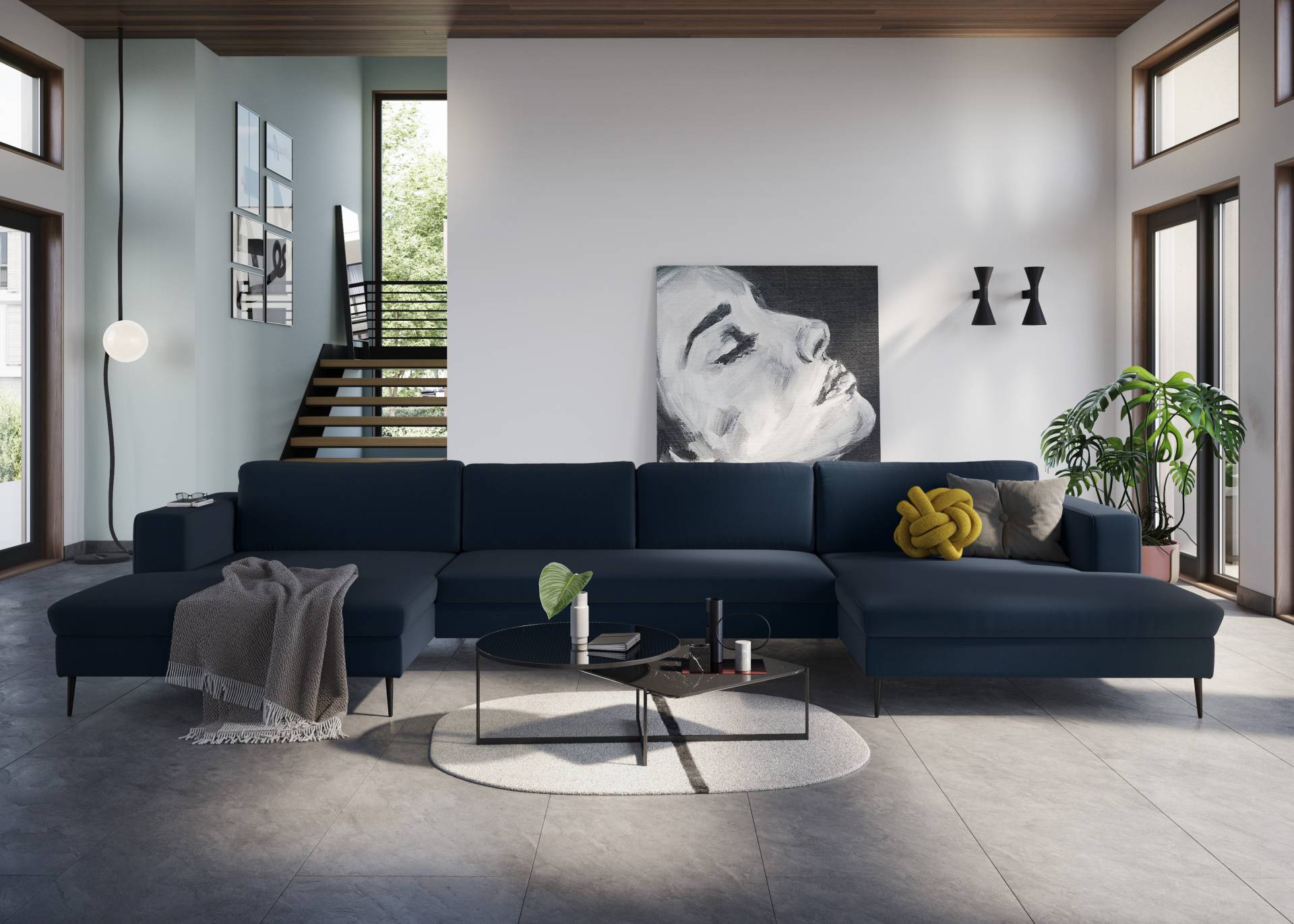 DOMO collection Wohnlandschaft »Modica U-Form«, XXL, in moderner Optik mit, 2 grosszügigen Recamieren, auch in Cord DOMO collection Wohnlandschaft »Modica U-Form«, XXL, in moderner Optik mit, 2 grosszügigen Recamieren, auch in Cord von DOMO collection