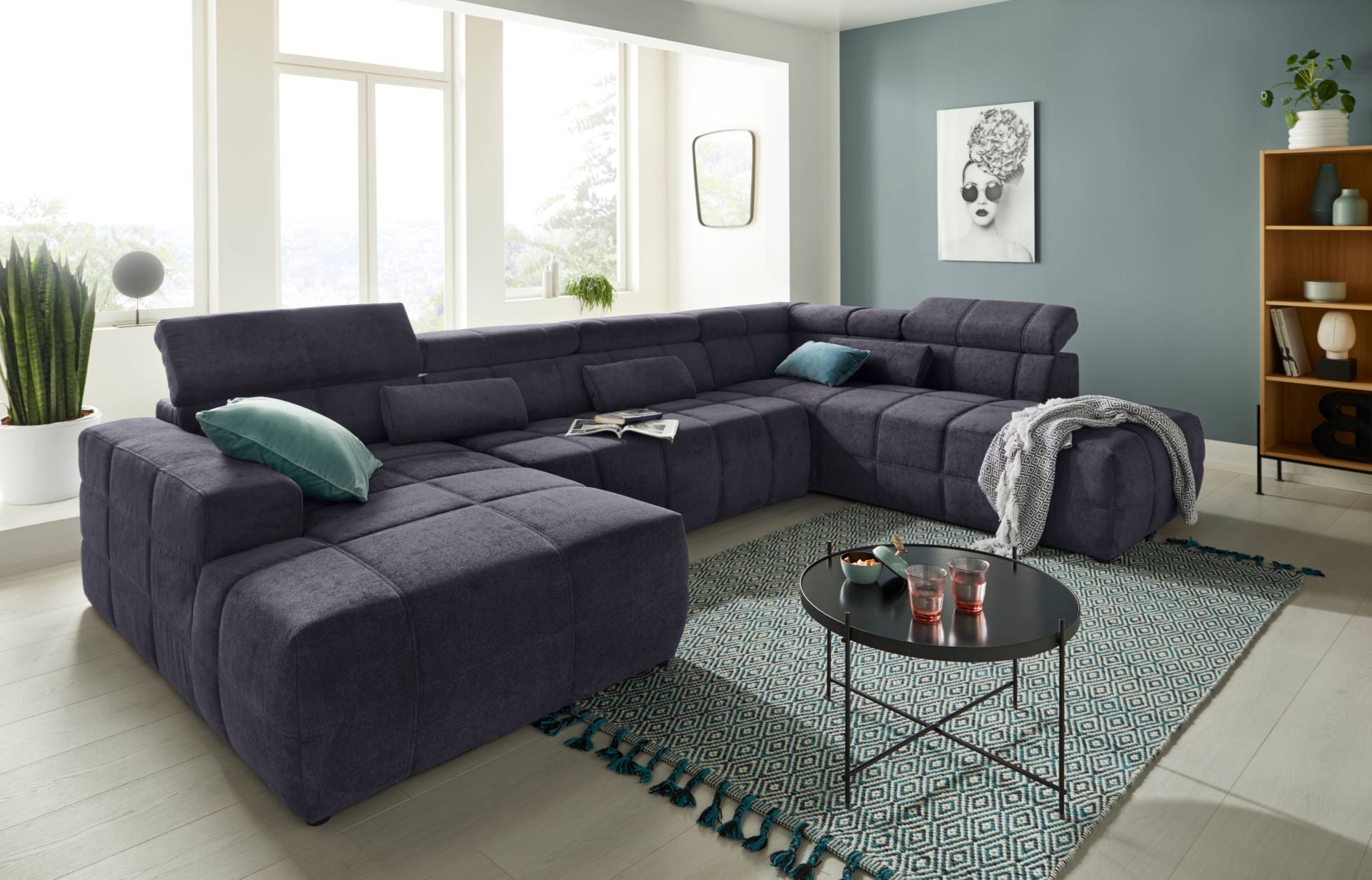DOMO collection Wohnlandschaft Brandon viele Bezugsarten, incl. Nierenkissen, mit Kopfteilverstellung, wahlweise Sitztiefenverstellung DOMO collection Wohnlandschaft Brandon viele Bezugsarten, incl. Nierenkissen, mit Kopfteilverstellung, wahlweise Sitztiefenverstellung von DOMO collection