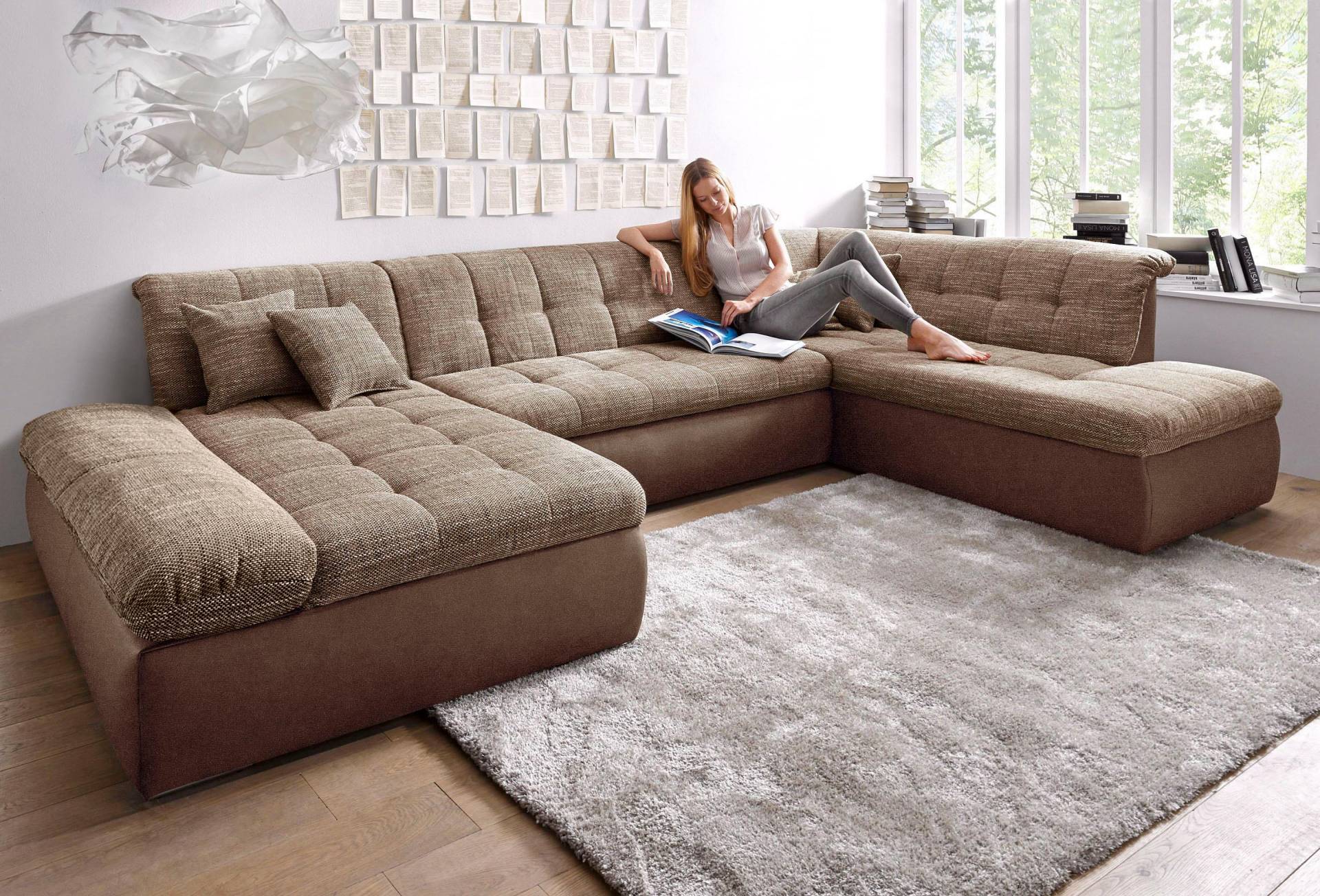 DOMO collection Wohnlandschaft »Moric U-Form auch in Cord«, im XXL-Format, wahlweise mit Bettfunktion und Armlehnenverstellung DOMO collection Wohnlandschaft »Moric U-Form auch in Cord«, im XXL-Format, wahlweise mit Bettfunktion und Armlehnenverstellung von DOMO collection