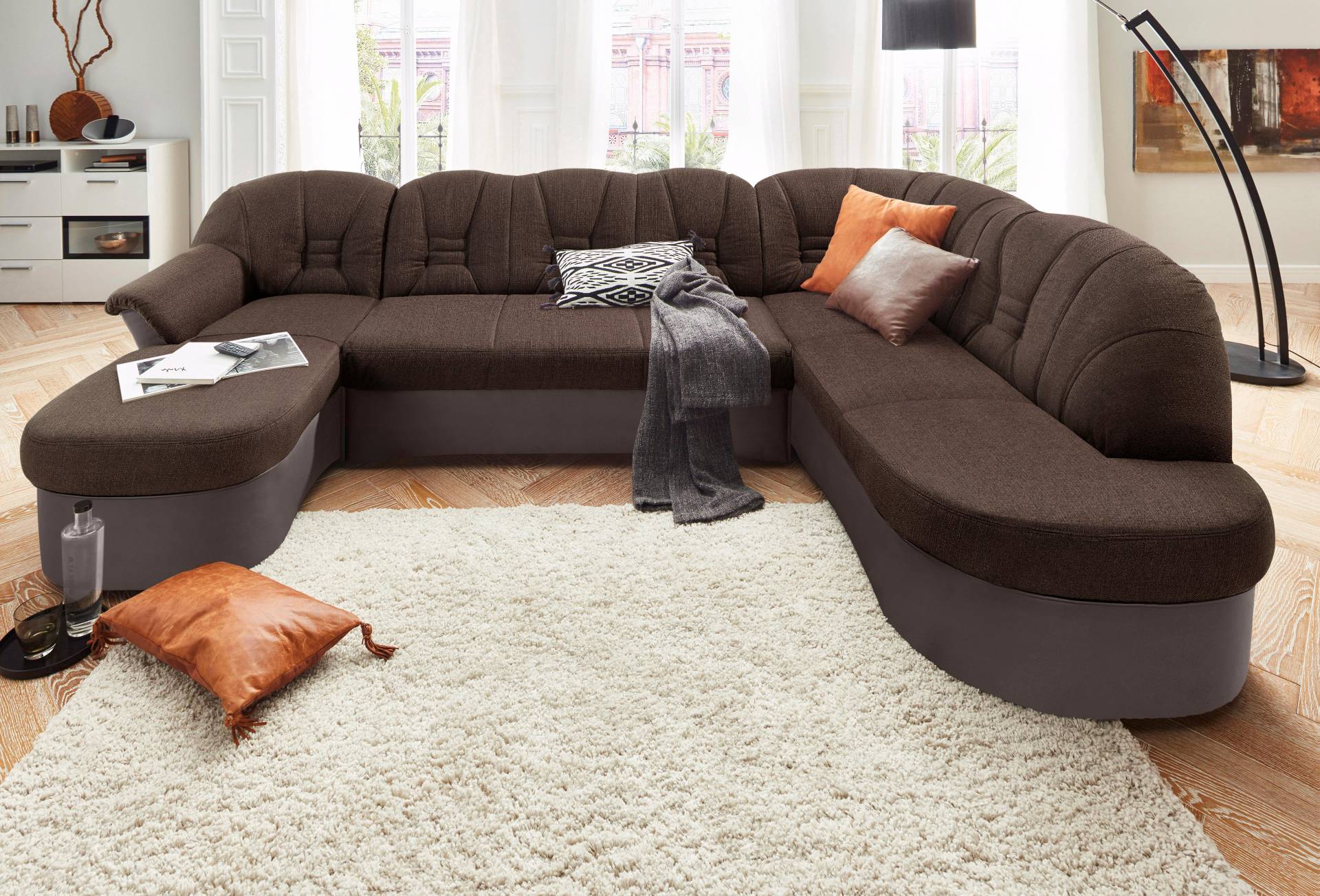 DOMO collection Wohnlandschaft »Elva U-Form«, wahlweise mit Bettfunktion und Federkern DOMO collection Wohnlandschaft »Elva U-Form«, wahlweise mit Bettfunktion und Federkern von DOMO collection