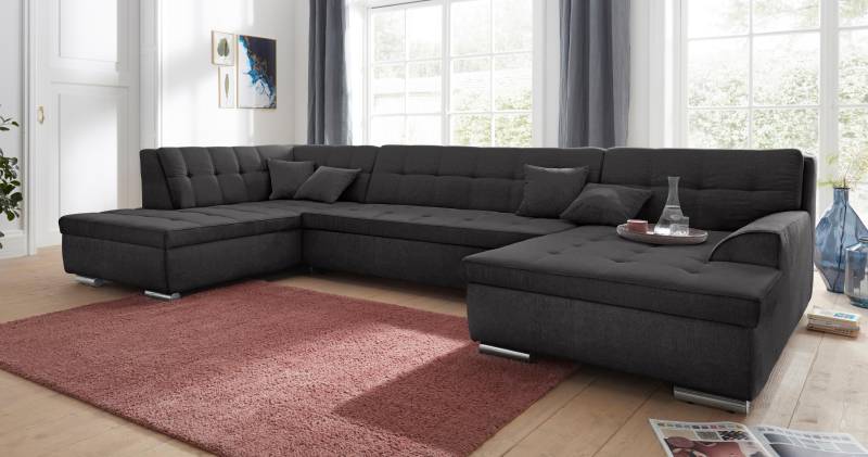 DOMO collection Wohnlandschaft »Aversa U-Form«, wahlweise mit Bettfunktion, frei im Raum stellbar DOMO collection Wohnlandschaft »Aversa U-Form«, wahlweise mit Bettfunktion, frei im Raum stellbar von DOMO collection