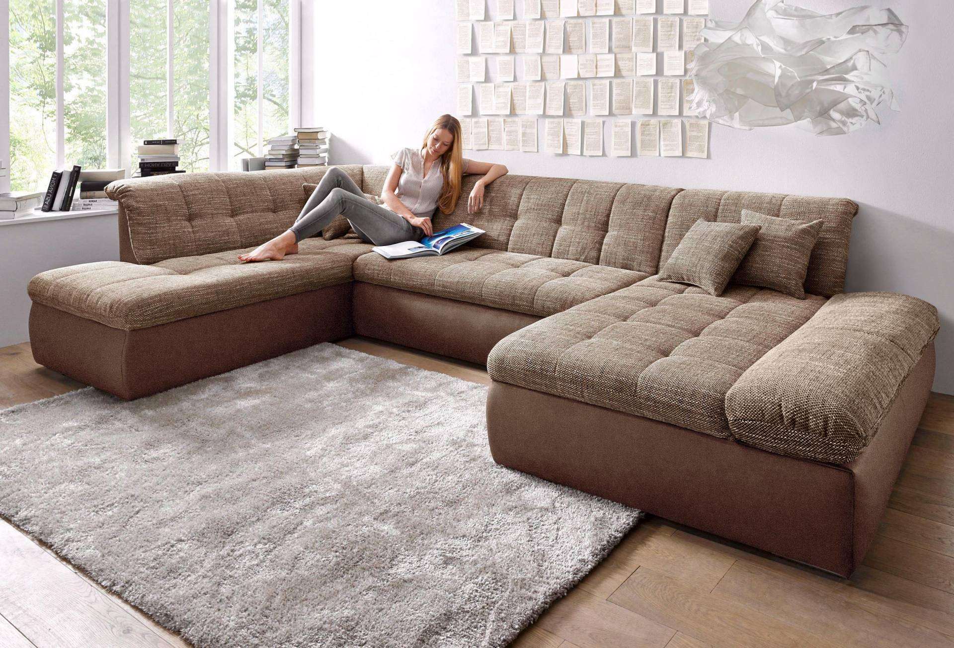DOMO collection Wohnlandschaft »Moric U-Form auch in Cord«, im XXL-Format, wahlweise mit Bettfunktion und Armlehnenverstellung DOMO collection Wohnlandschaft »Moric U-Form auch in Cord«, im XXL-Format, wahlweise mit Bettfunktion und Armlehnenverstellung von DOMO collection