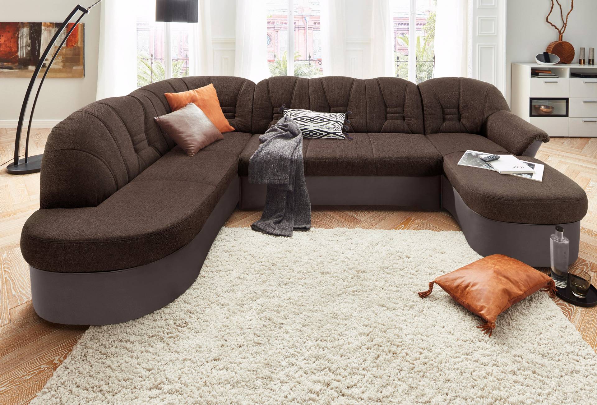 DOMO collection Wohnlandschaft »Elva U-Form«, wahlweise mit Bettfunktion und Federkern DOMO collection Wohnlandschaft »Elva U-Form«, wahlweise mit Bettfunktion und Federkern von DOMO collection