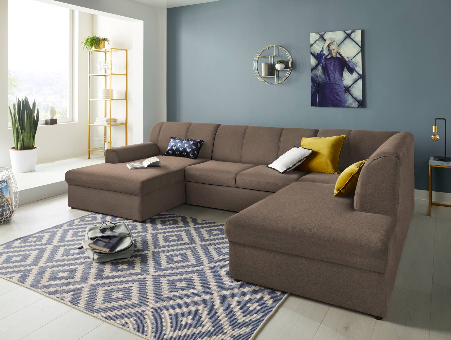DOMO collection Wohnlandschaft »Topper U-Form«, wahlweise mit Bettfunktion DOMO collection Wohnlandschaft »Topper U-Form«, wahlweise mit Bettfunktion von DOMO collection