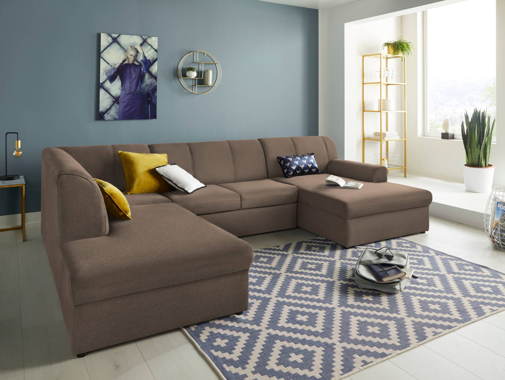 DOMO collection Wohnlandschaft »Topper U-Form«, wahlweise mit Bettfunktion DOMO collection Wohnlandschaft »Topper U-Form«, wahlweise mit Bettfunktion von DOMO collection