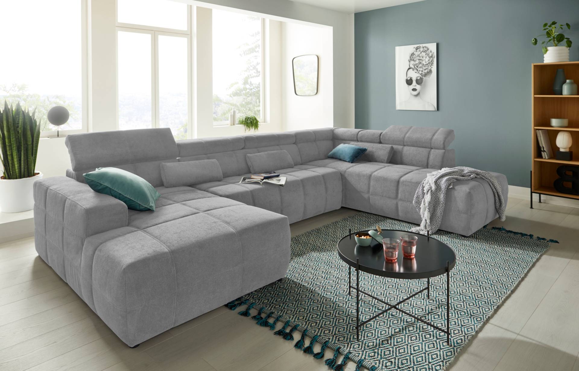 DOMO collection Wohnlandschaft Brandon viele Bezugsarten, incl. Nierenkissen, mit Kopfteilverstellung, wahlweise Sitztiefenverstellung DOMO collection Wohnlandschaft Brandon viele Bezugsarten, incl. Nierenkissen, mit Kopfteilverstellung, wahlweise Sitztiefenverstellung von DOMO collection