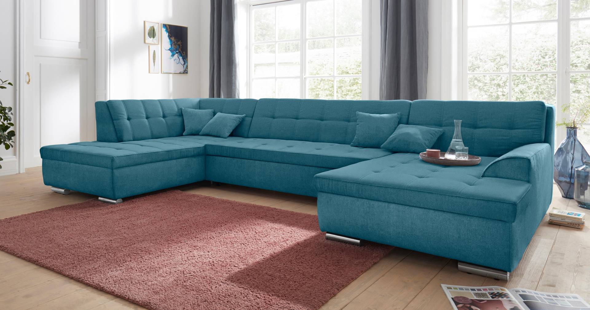 DOMO collection Wohnlandschaft »Aversa U-Form«, wahlweise mit Bettfunktion, frei im Raum stellbar DOMO collection Wohnlandschaft »Aversa U-Form«, wahlweise mit Bettfunktion, frei im Raum stellbar von DOMO collection