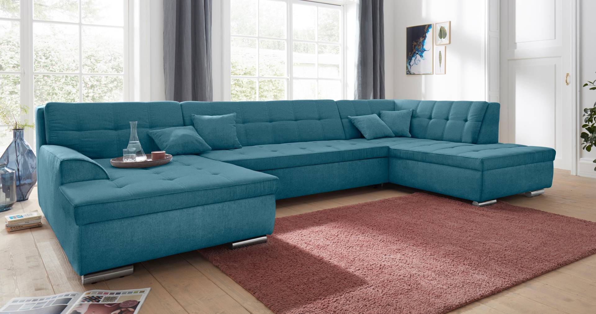 DOMO collection Wohnlandschaft »Aversa U-Form«, wahlweise mit Bettfunktion, frei im Raum stellbar DOMO collection Wohnlandschaft »Aversa U-Form«, wahlweise mit Bettfunktion, frei im Raum stellbar von DOMO collection
