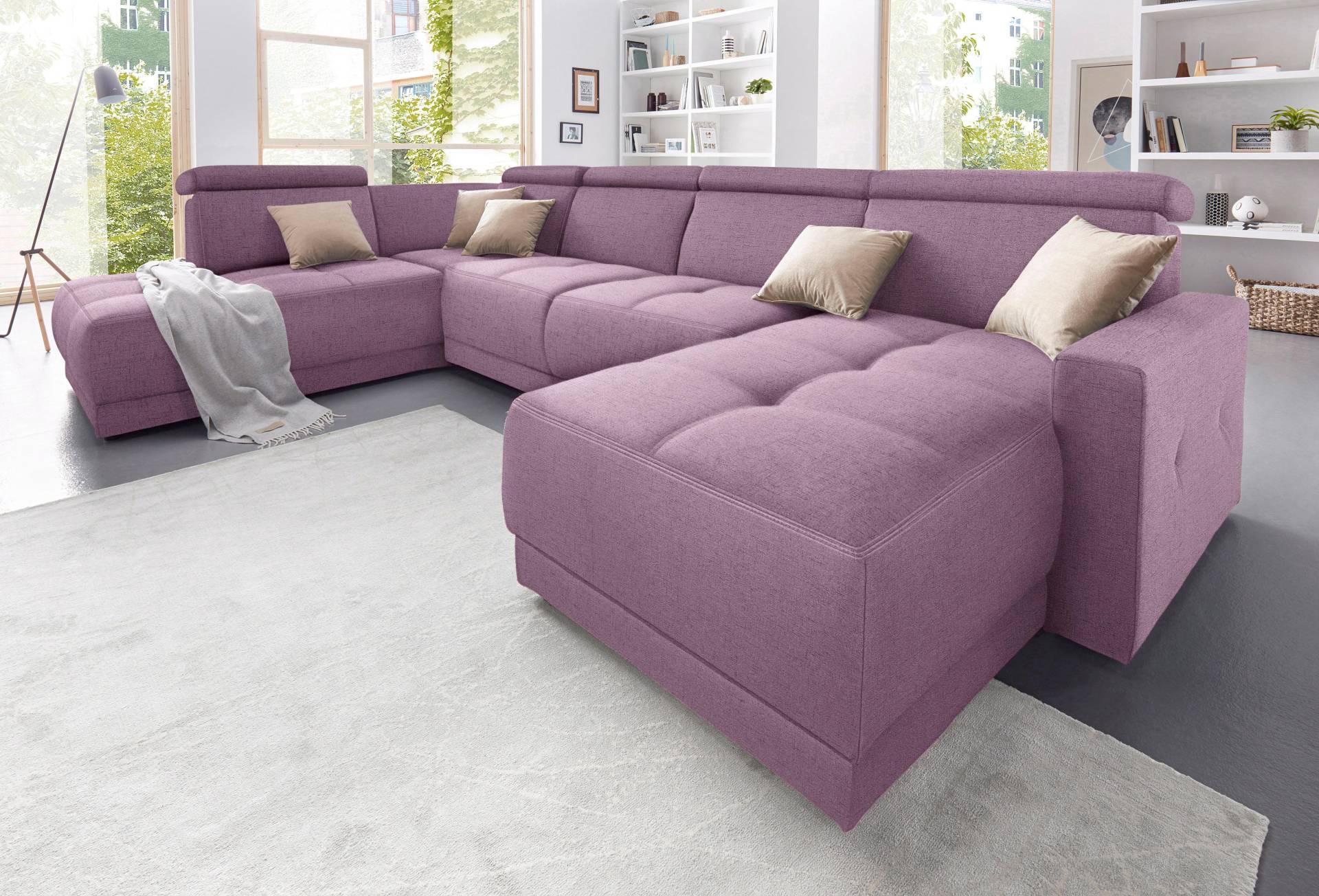 DOMO collection Wohnlandschaft »Ava U-Form«, mit Federkern, wahlweise mit Kopfteilverstellungen DOMO collection Wohnlandschaft »Ava U-Form«, mit Federkern, wahlweise mit Kopfteilverstellungen von DOMO collection