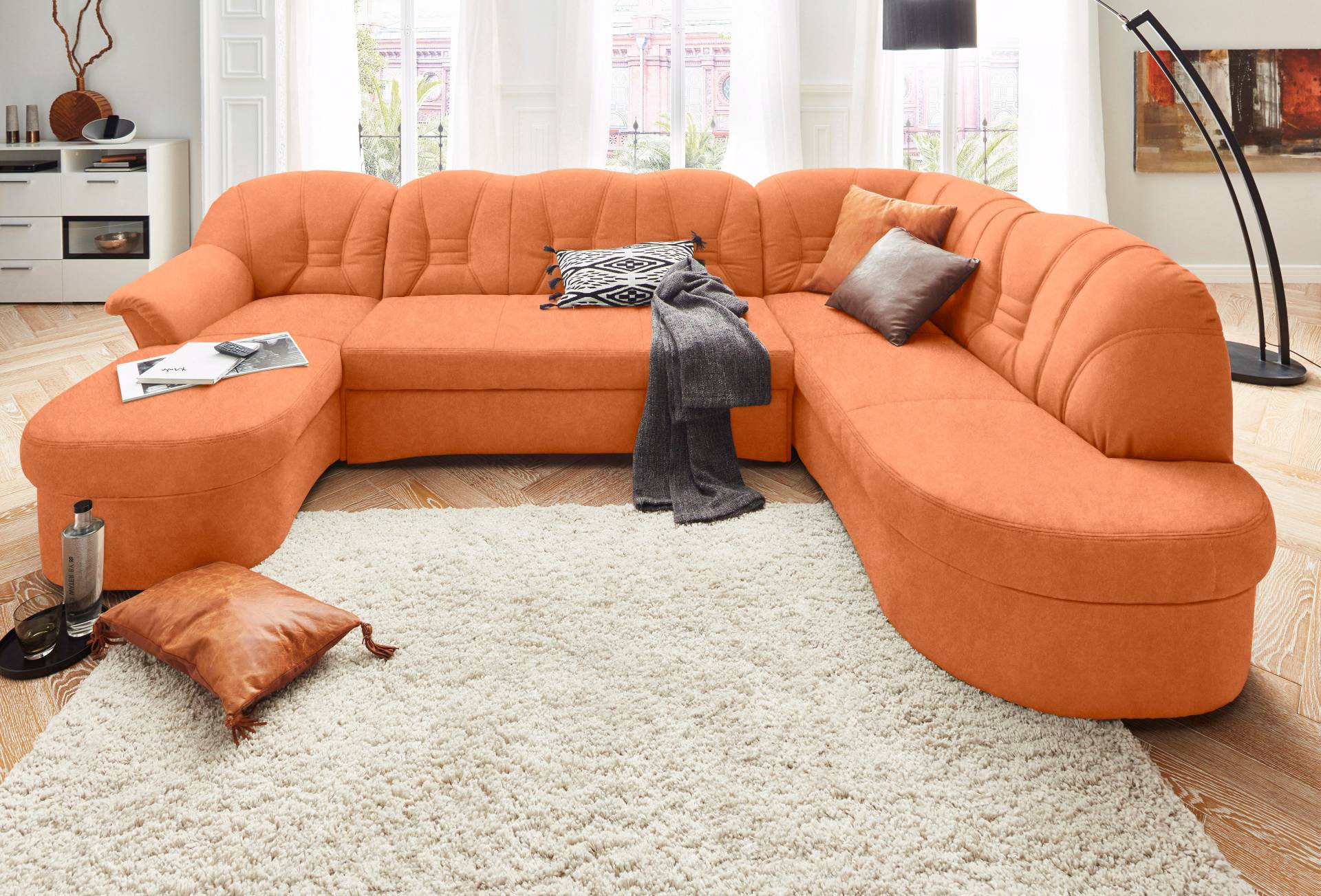 DOMO collection Wohnlandschaft »Elva U-Form«, wahlweise mit Bettfunktion und Federkern DOMO collection Wohnlandschaft »Elva U-Form«, wahlweise mit Bettfunktion und Federkern von DOMO collection