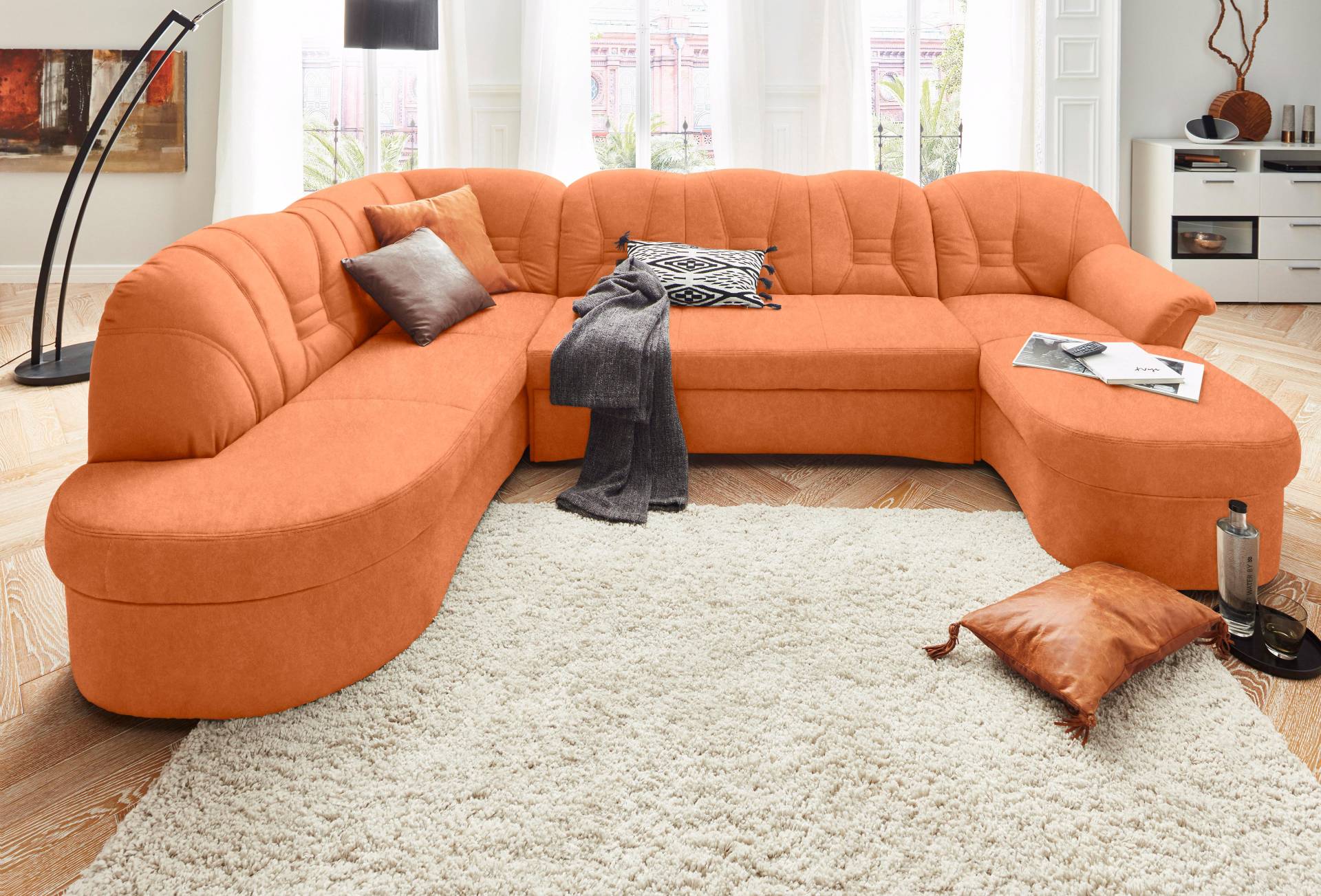 DOMO collection Wohnlandschaft »Elva U-Form«, wahlweise mit Bettfunktion und Federkern DOMO collection Wohnlandschaft »Elva U-Form«, wahlweise mit Bettfunktion und Federkern von DOMO collection