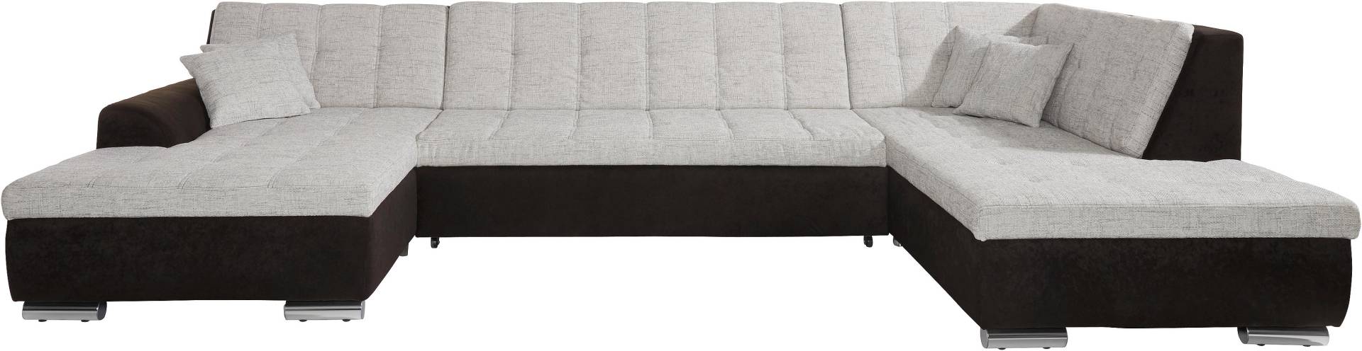 DOMO collection Wohnlandschaft »Treviso incl. Zierkissen, moderne Steppung, XXL: B/T/H: 364/201/83 cm«, wahlweise mit Bettfunktion, in vielen Bezugsarten auch in Cord U-Form DOMO collection Wohnlandschaft »Treviso incl. Zierkissen, moderne Steppung, XXL: B/T/H: 364/201/83 cm«, wahlweise mit Bettfunktion, in vielen Bezugsarten auch in Cord U-Form von DOMO collection