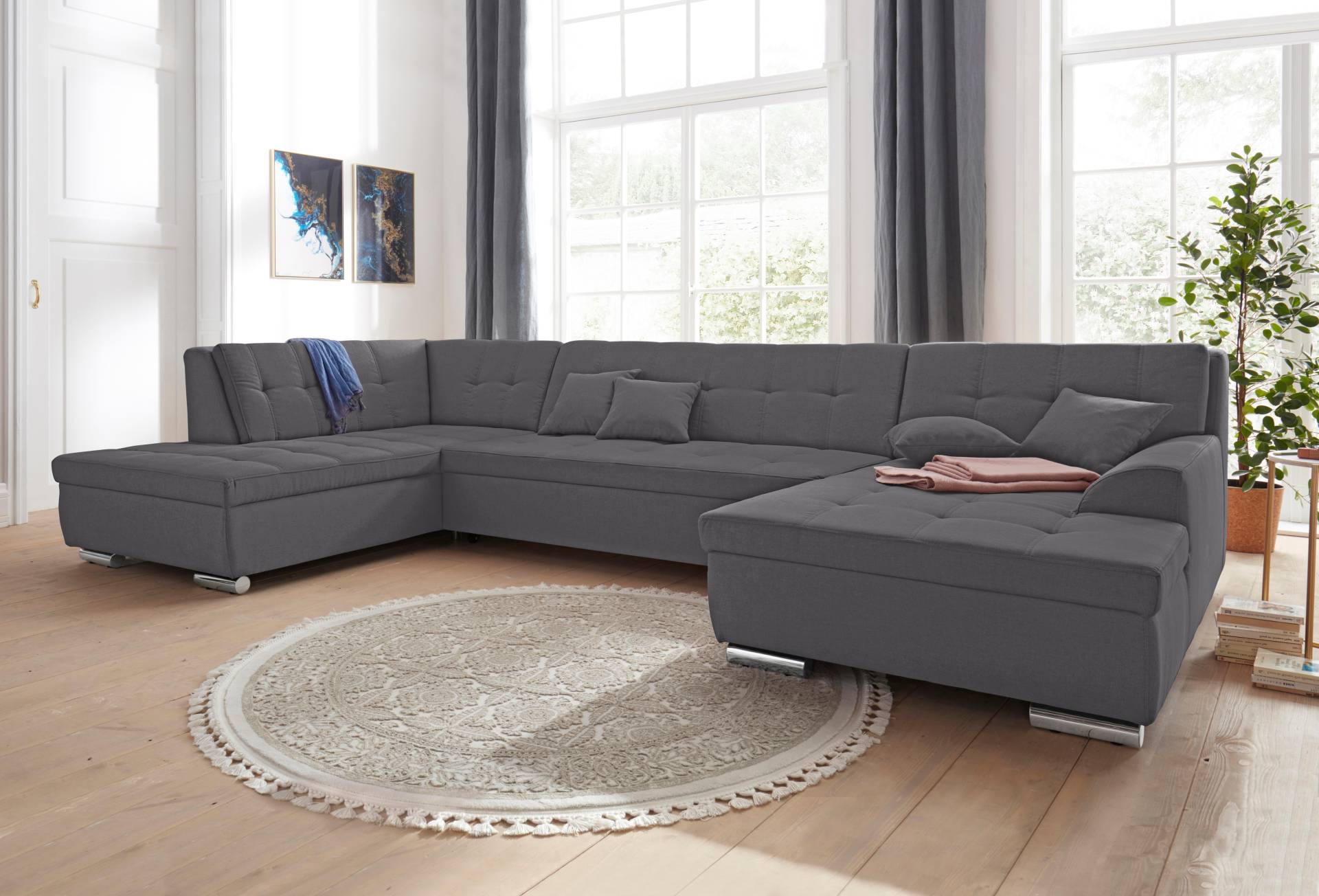 DOMO collection Wohnlandschaft »Aversa U-Form«, wahlweise mit Bettfunktion, frei im Raum stellbar DOMO collection Wohnlandschaft »Aversa U-Form«, wahlweise mit Bettfunktion, frei im Raum stellbar von DOMO collection