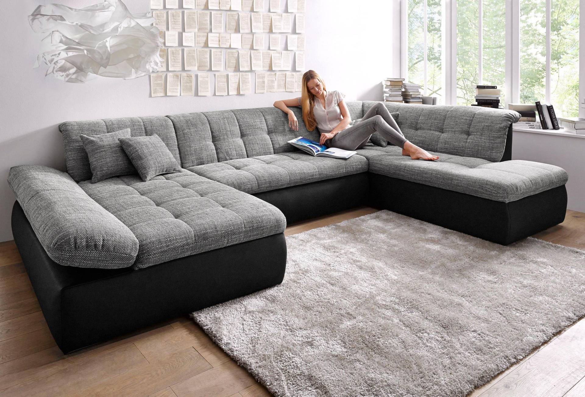 DOMO collection Wohnlandschaft »Moric U-Form auch in Cord«, im XXL-Format, wahlweise mit Bettfunktion und Armlehnenverstellung DOMO collection Wohnlandschaft »Moric U-Form auch in Cord«, im XXL-Format, wahlweise mit Bettfunktion und Armlehnenverstellung von DOMO collection