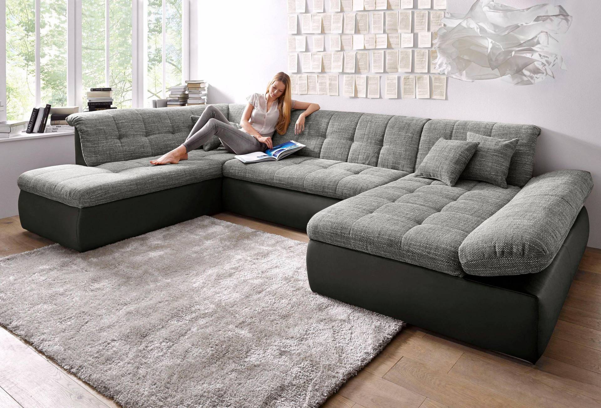 DOMO collection Wohnlandschaft »Moric U-Form auch in Cord«, im XXL-Format, wahlweise mit Bettfunktion und Armlehnenverstellung DOMO collection Wohnlandschaft »Moric U-Form auch in Cord«, im XXL-Format, wahlweise mit Bettfunktion und Armlehnenverstellung von DOMO collection