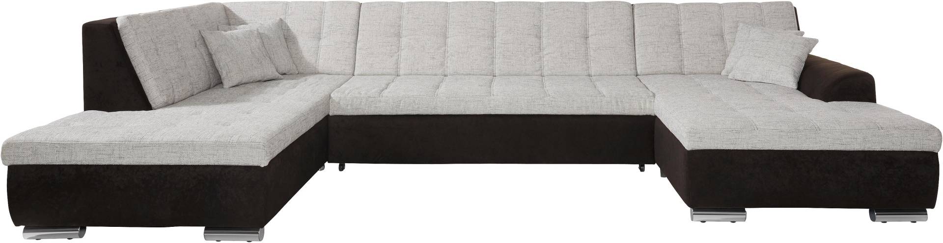 DOMO collection Wohnlandschaft »Treviso incl. Zierkissen, moderne Steppung, XXL: B/T/H: 364/201/83 cm«, wahlweise mit Bettfunktion, in vielen Bezugsarten auch in Cord U-Form DOMO collection Wohnlandschaft »Treviso incl. Zierkissen, moderne Steppung, XXL: B/T/H: 364/201/83 cm«, wahlweise mit Bettfunktion, in vielen Bezugsarten auch in Cord U-Form von DOMO collection
