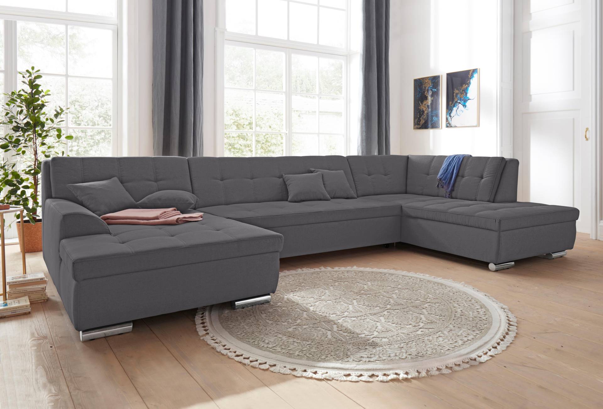 DOMO collection Wohnlandschaft »Aversa U-Form«, wahlweise mit Bettfunktion, frei im Raum stellbar DOMO collection Wohnlandschaft »Aversa U-Form«, wahlweise mit Bettfunktion, frei im Raum stellbar von DOMO collection