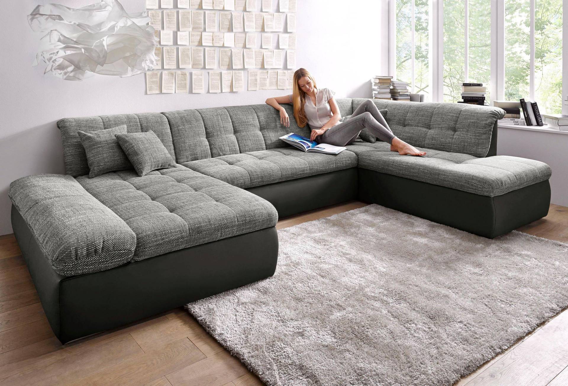 DOMO collection Wohnlandschaft »Moric U-Form auch in Cord«, im XXL-Format, wahlweise mit Bettfunktion und Armlehnenverstellung DOMO collection Wohnlandschaft »Moric U-Form auch in Cord«, im XXL-Format, wahlweise mit Bettfunktion und Armlehnenverstellung von DOMO collection