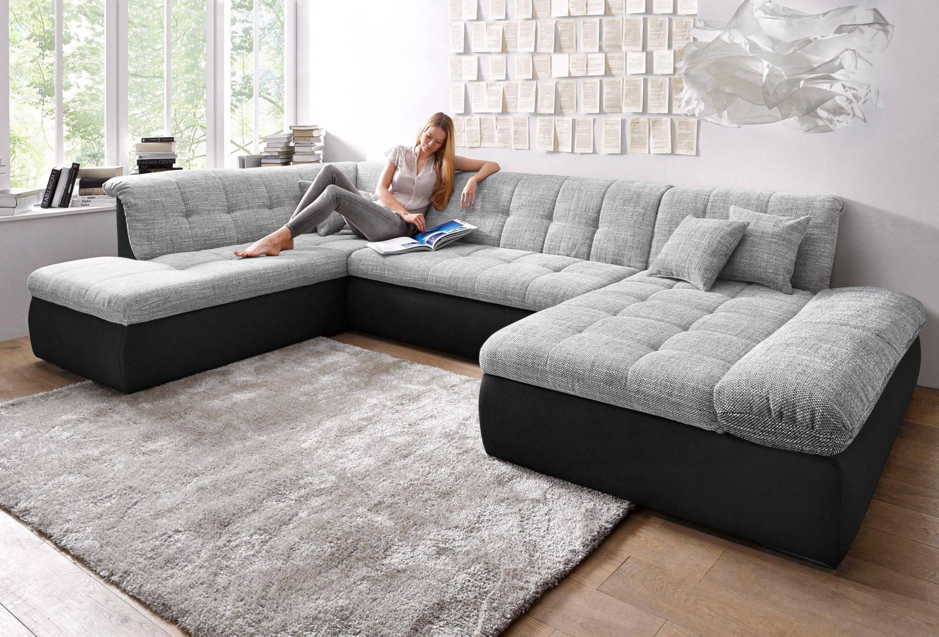DOMO collection Wohnlandschaft »Moric U-Form auch in Cord«, im XXL-Format, wahlweise mit Bettfunktion und Armlehnenverstellung DOMO collection Wohnlandschaft »Moric U-Form auch in Cord«, im XXL-Format, wahlweise mit Bettfunktion und Armlehnenverstellung von DOMO collection