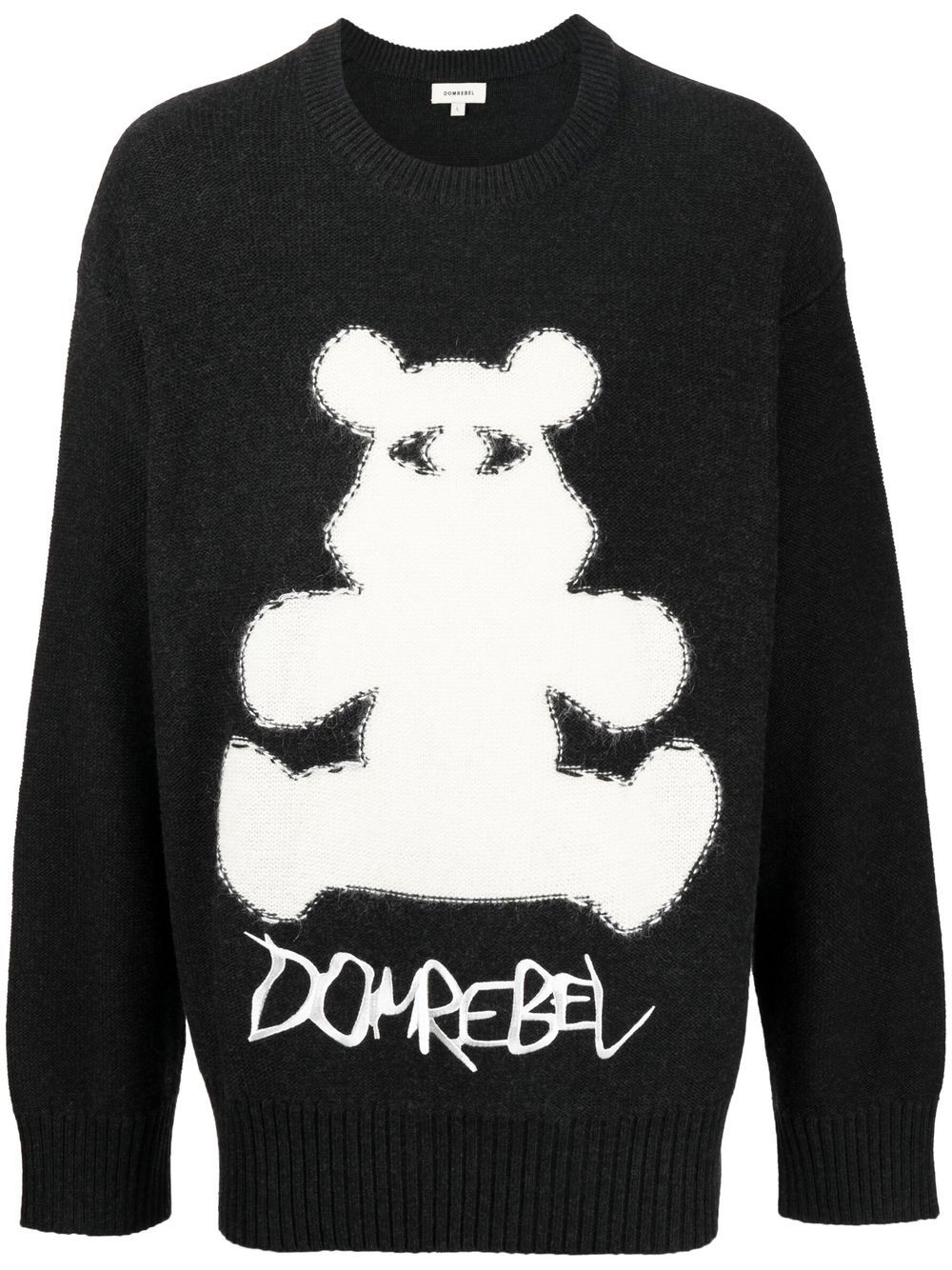 DOMREBEL Bearclops intarsia-knit jumper - Black von DOMREBEL