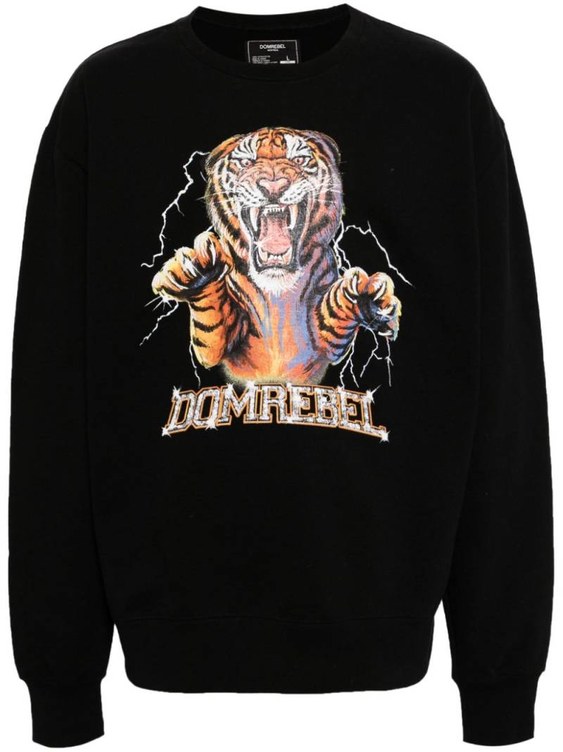 DOMREBEL Rage cotton sweatshirt - Black von DOMREBEL