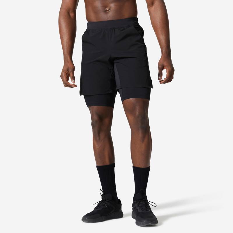 Shorts - Cardio Herren Schwarz Leicht L von DOMYOS