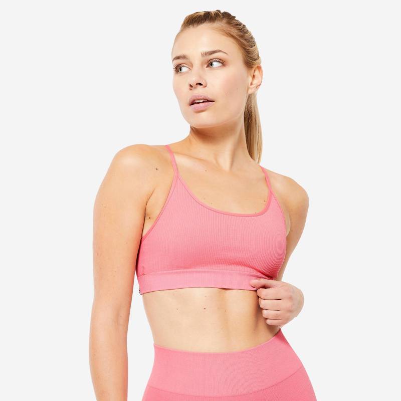 Sport-bh - Soft Damen Dunkelrosa XL von DOMYOS