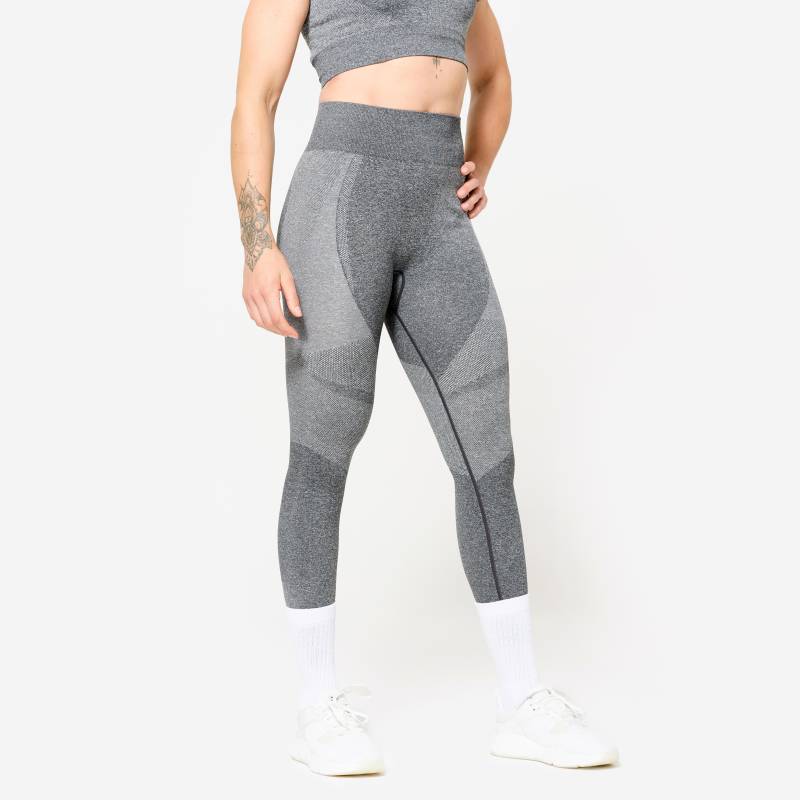 Leggings - Fti 900 Seamless Damen Taubengrau XS von DOMYOS