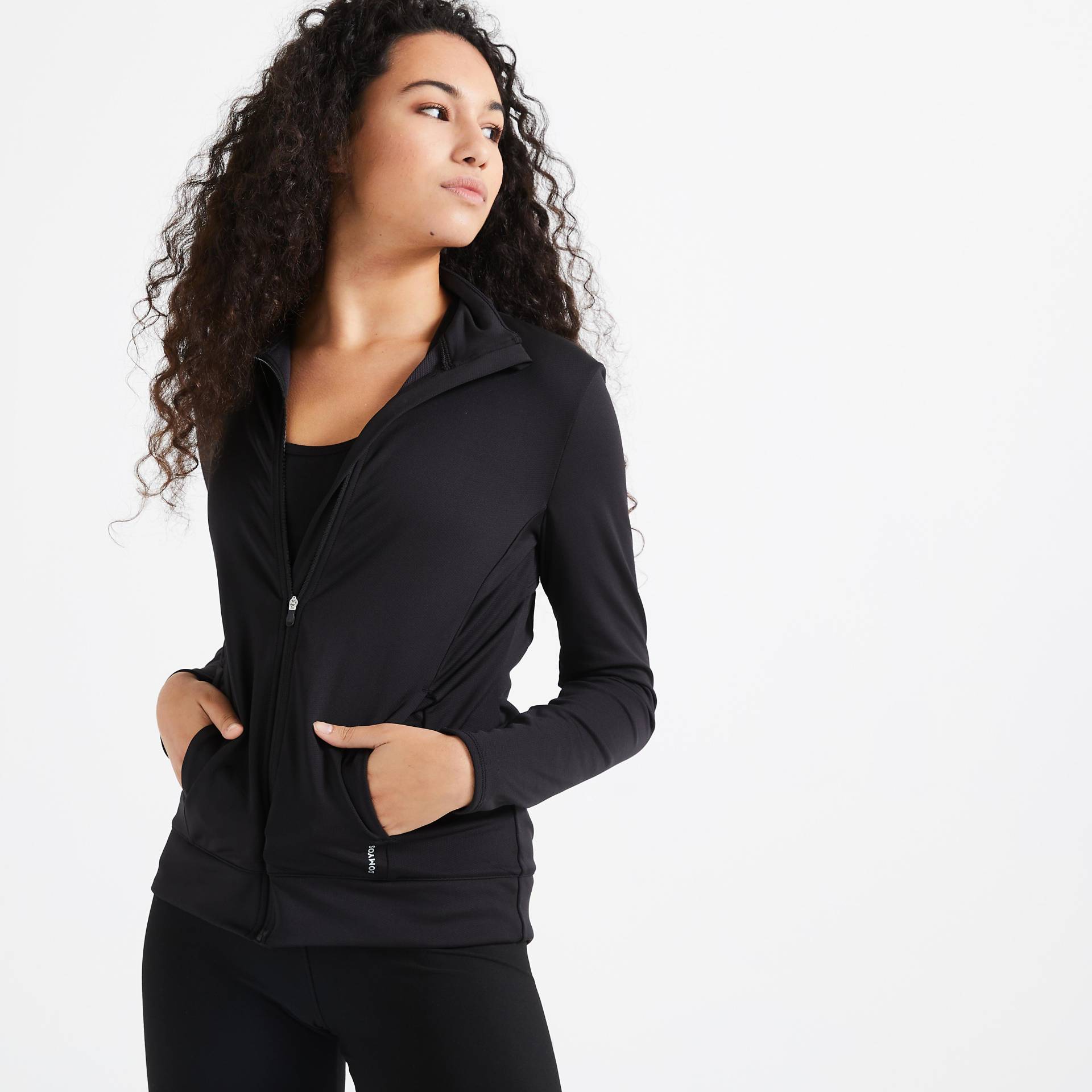 Jacke - Cardio Damen Schwarz Leicht 36 von DOMYOS