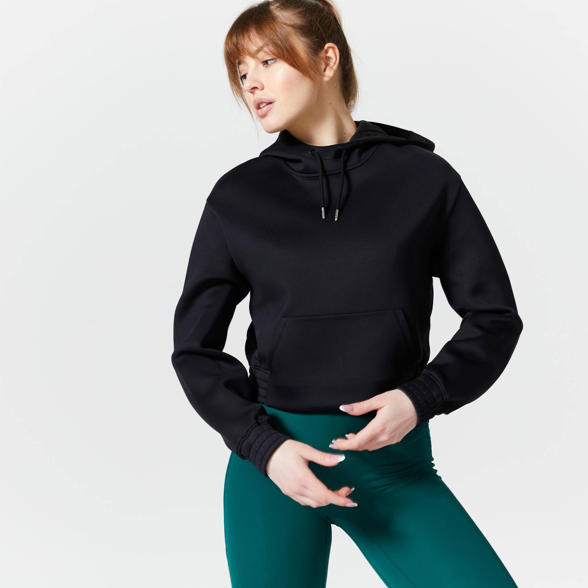 DOMYOS - Sweatshirt CARDIO, für Damen, Charcoal Black, Größe 42 von DOMYOS