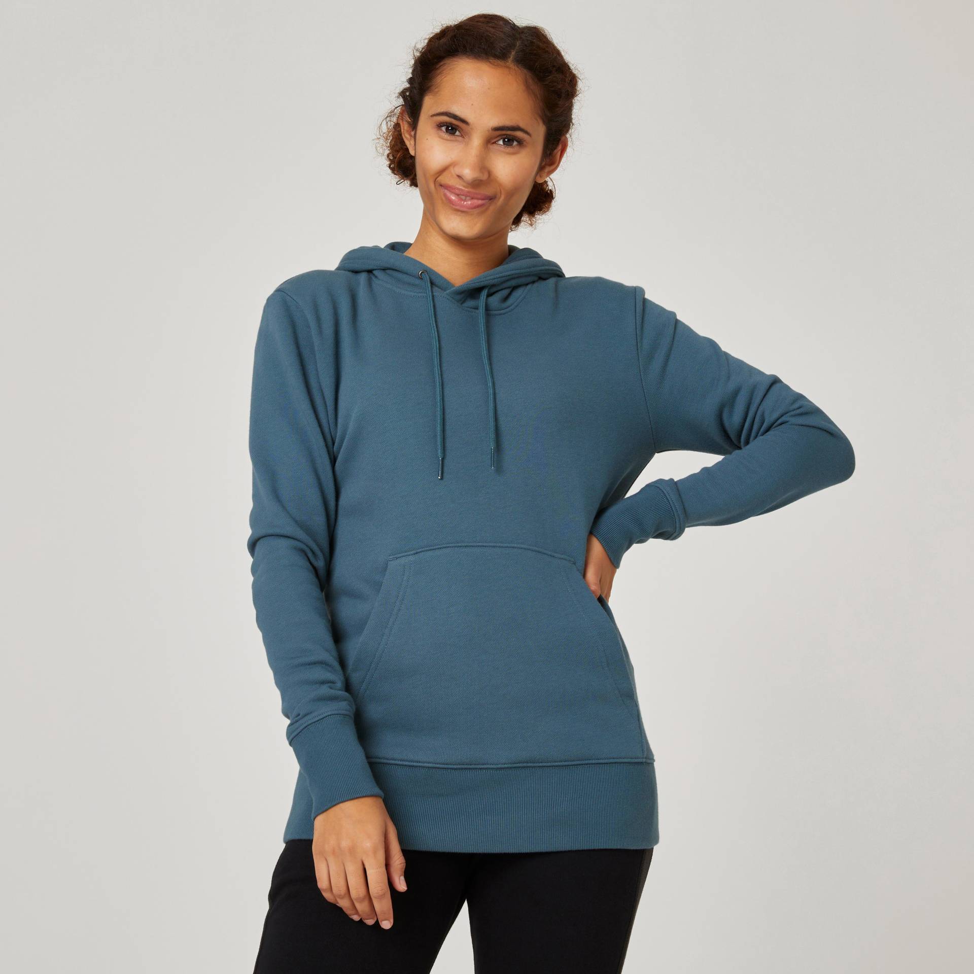 Sweatshirt - 500 Essential W Damen Blau Bedruckt 3XL von DOMYOS