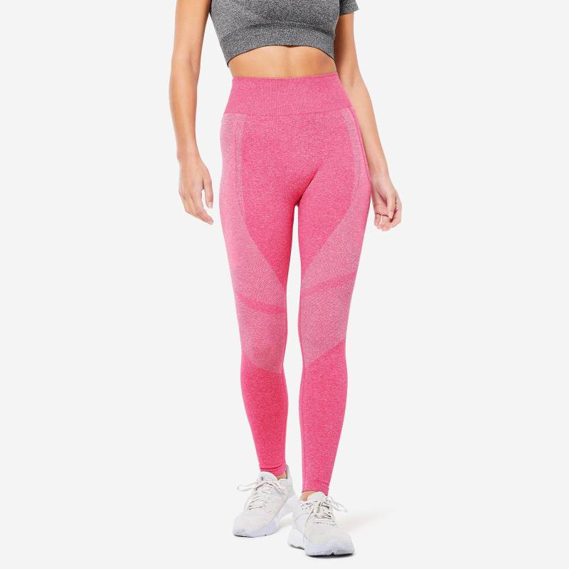 Leggings - Cardio Damen Dunkelrosa XS von DOMYOS