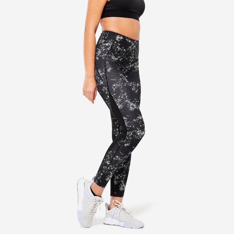 Leggings - Cardio Damen Schwarz Leicht XS von DOMYOS