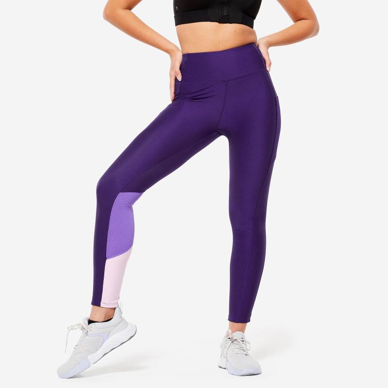 Leggings - Cardio Damen Violett XS von DOMYOS